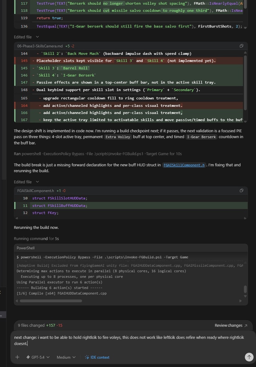 FlyingGame planning and AI-assisted execution flow during contract-driven development