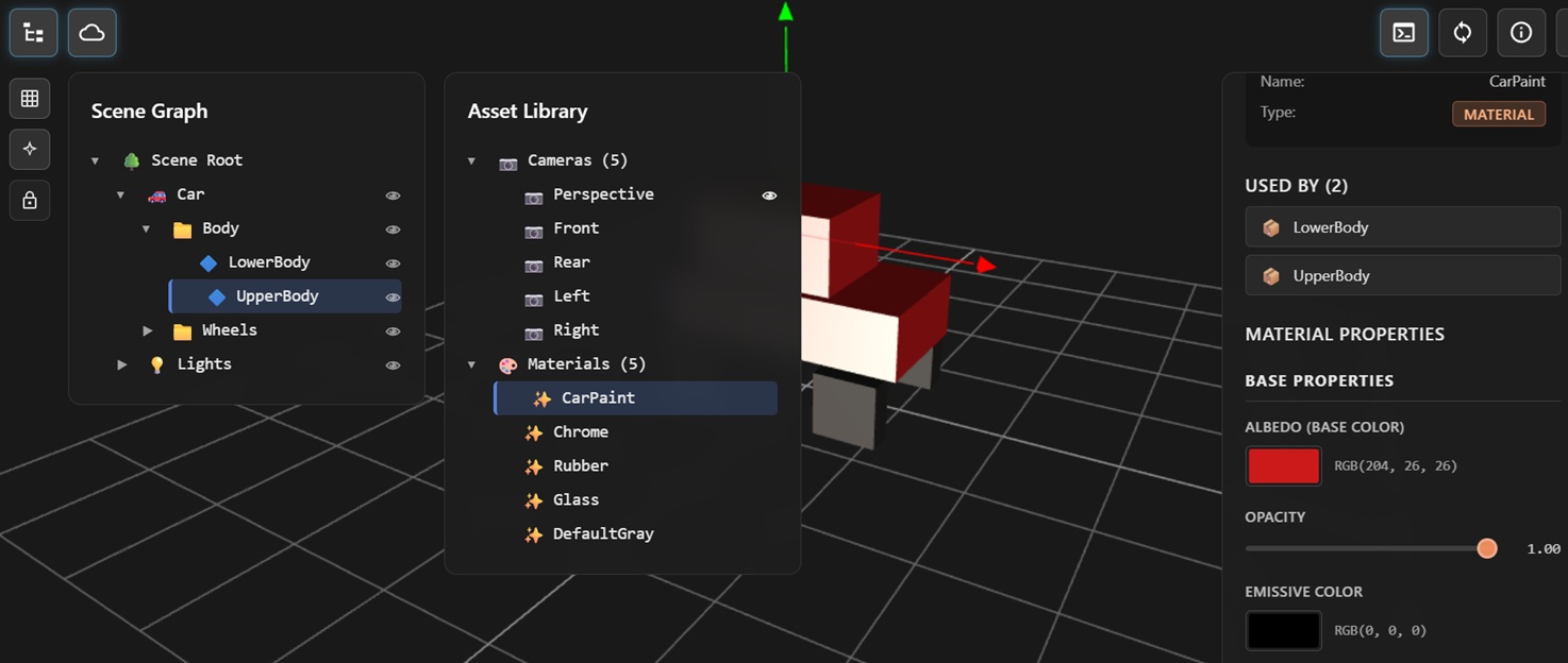ModelEditor 3D Viewer Interface